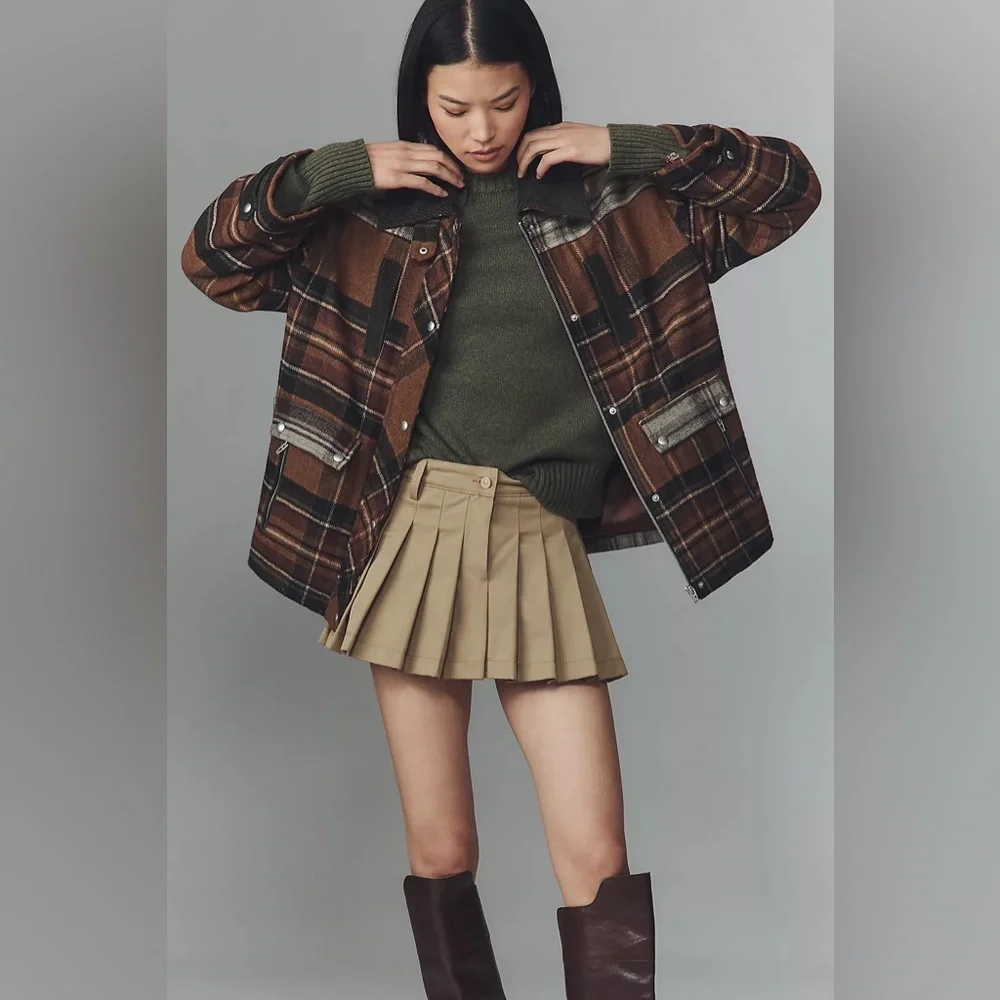 BLANKNYC Situationship Plaid Shirt Jacket NWT S - Picture 3 of 9